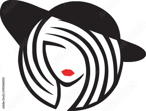 Editable diva fashion vector design with transparent background .eps