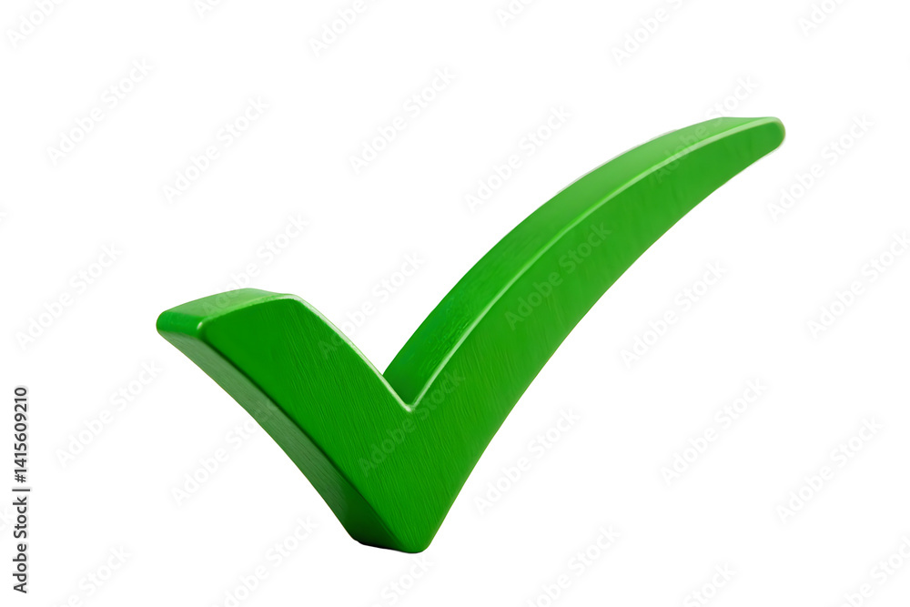 Task Completed Symbol Green Tick Isolated on Background. Task Completed Symbol Green Tick Isolated on Background.