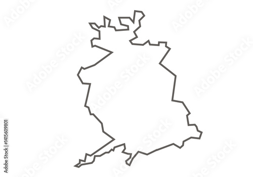 Satna District of Madhya Pradesh state in gray color