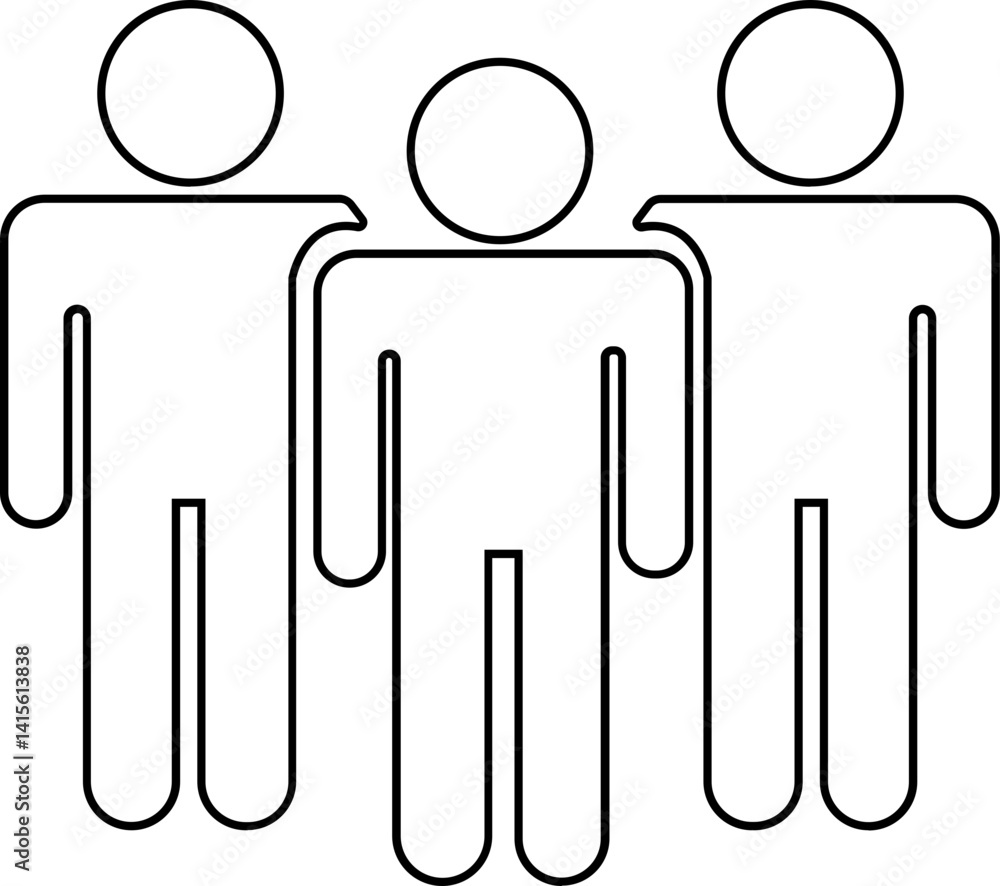 Vector illustration of group of stylized people in black Team icon set, vector human, person group, stick figure stickman community, people population isolated on transparent for web and app ui design Vector illustration of group of stylized people in black Team icon set, vector human, person group, stick figure stickman community, people population isolated on transparent for web and app ui design
