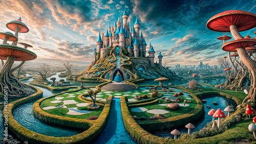 The beautiful girl Alice found herself in Wonderland