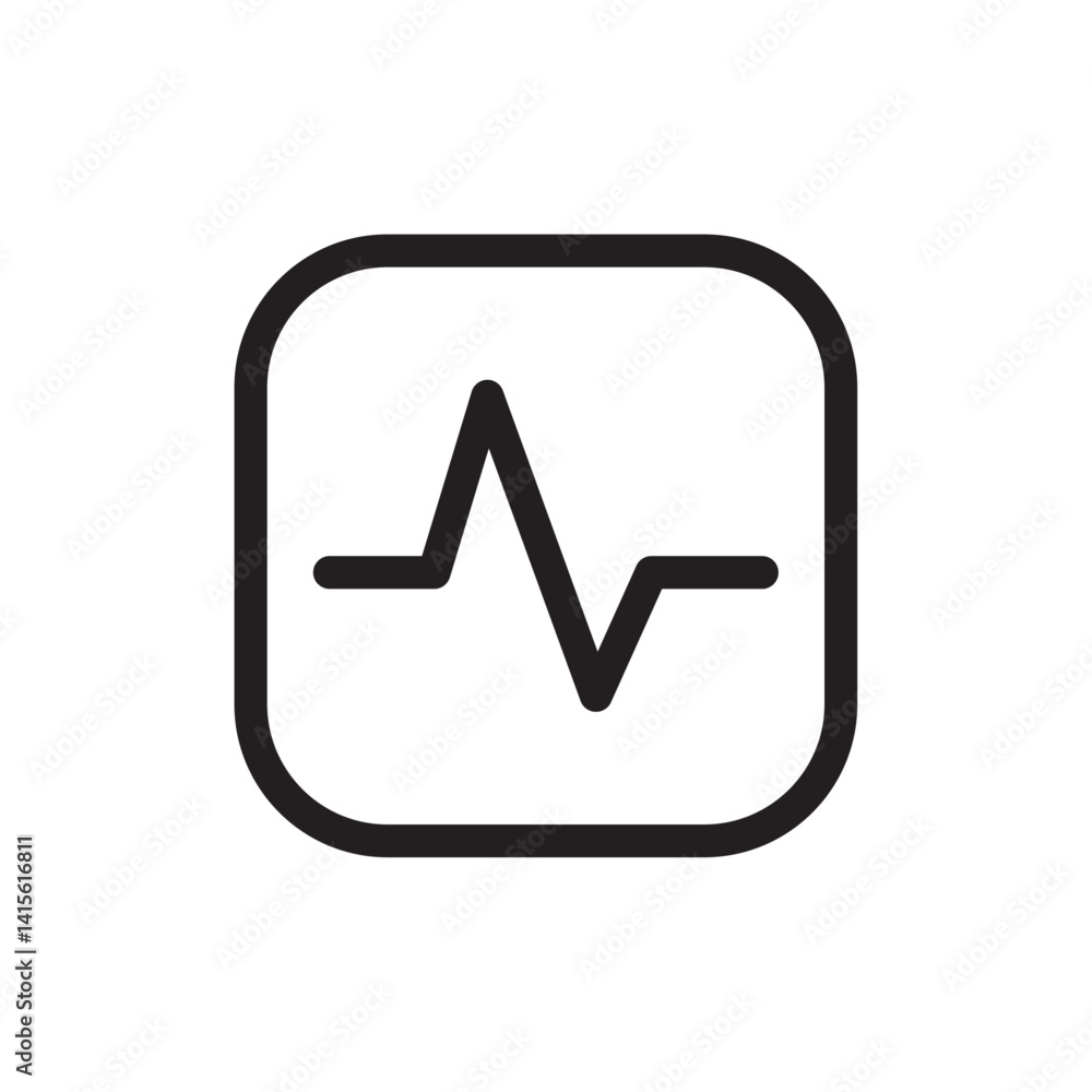 Heartbeat pulse icon, representing health, vital signs, cardiology, medical monitoring, and healthcare technology in a digital or clinical environment Heartbeat pulse icon, representing health, vital signs, cardiology, medical monitoring, and healthcare technology in a digital or clinical environment