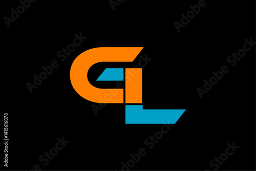 Creative GL Letter Logo Design – Modern Icon Concept for Stylish Branding & Unique Visual Identity