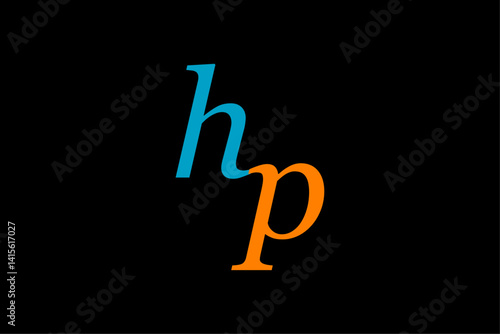 Sleek hP Monogram Logo Design – Letter-Based Symbol & Minimal Monochrome Logotype for Modern Branding
