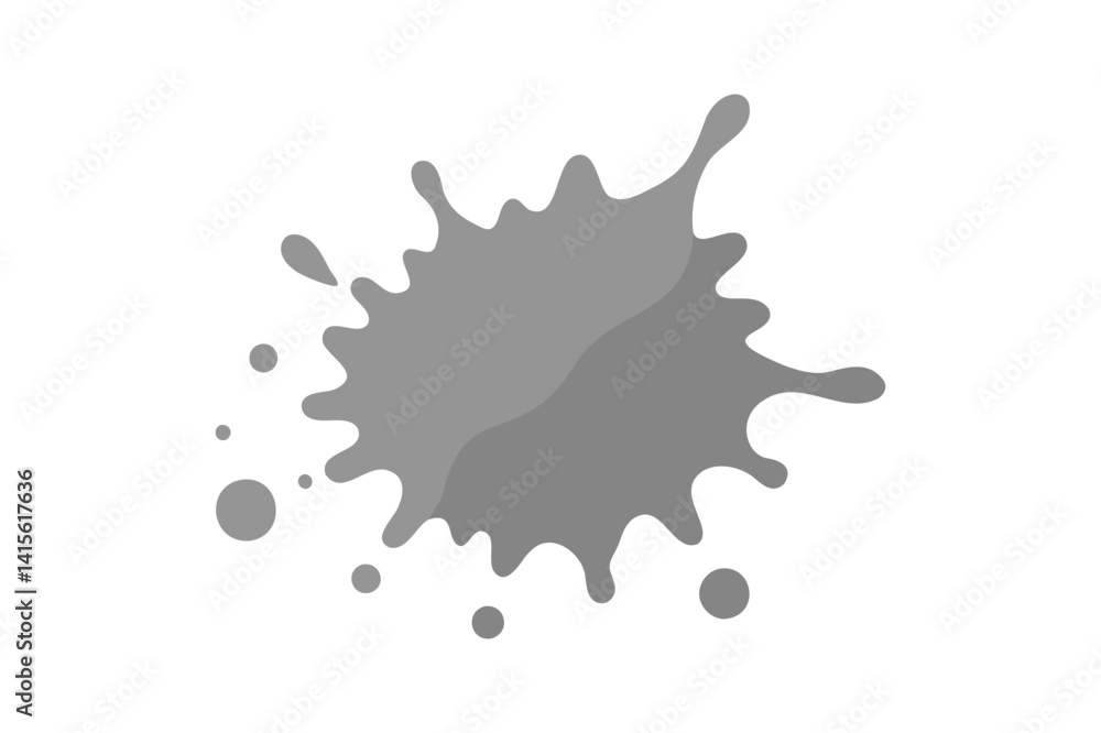 Ash Gray paint splash vector on white background Ash Gray paint splash vector on white background