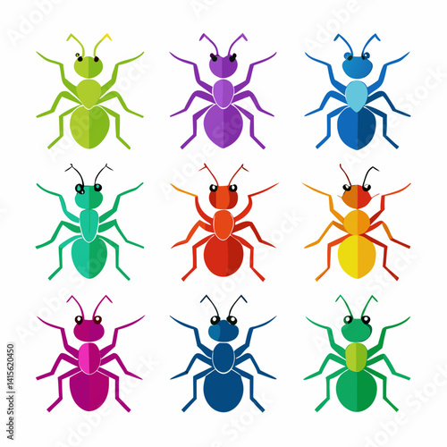 Ant silhouette bundle set bundle vector design