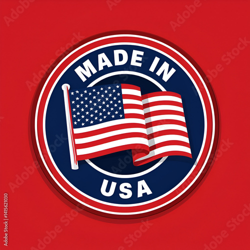 stick made in usa with background red