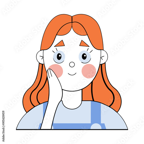 Cute Girl With Scrunched Eyebrows