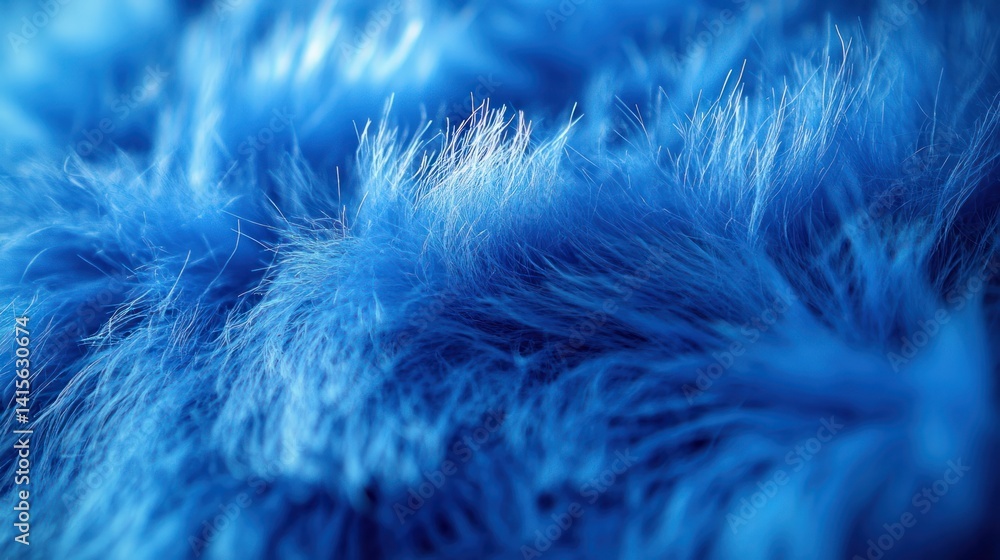 Obraz premium Vibrant blue fluffy fabric texture