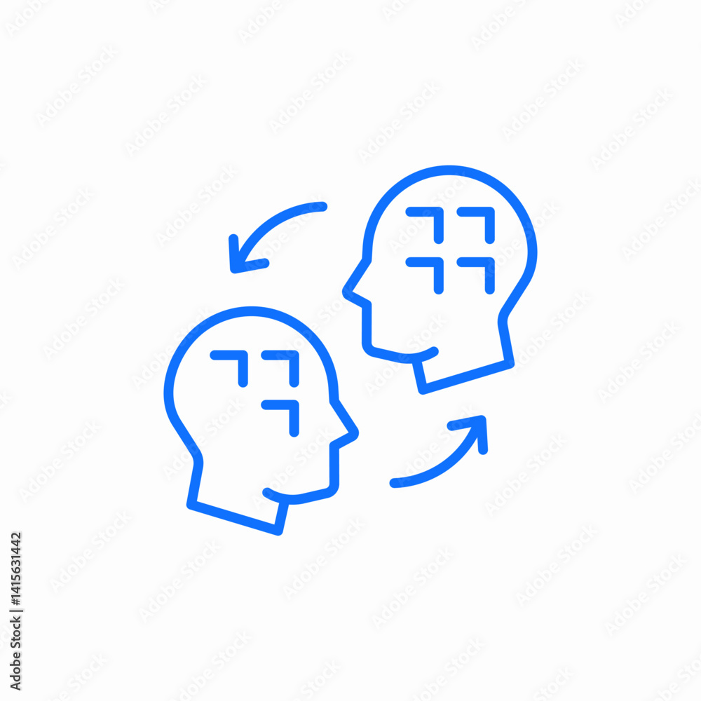 head transfer arrows icon sign vector head transfer arrows icon sign vector