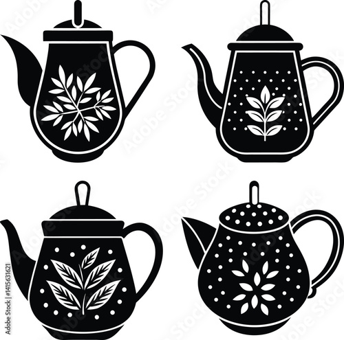 Herbal Tea Infuser silhouette vector