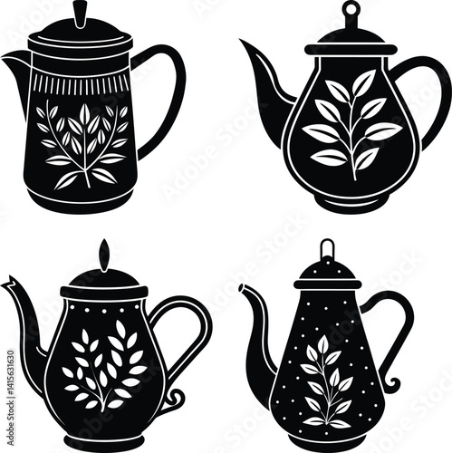 Herbal Tea Infuser silhouette vector