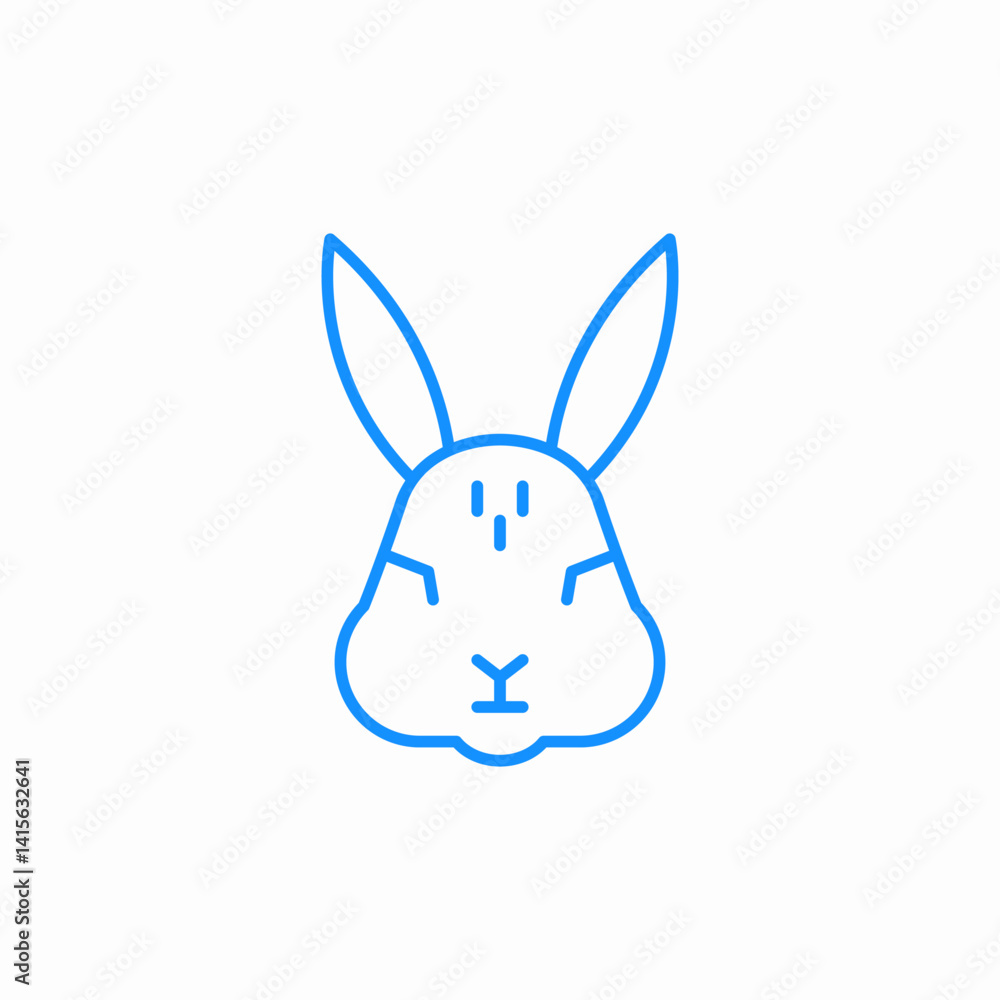 rabbit head icon sign vector rabbit head icon sign vector