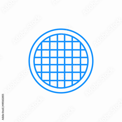 round sieve icon sign vector
