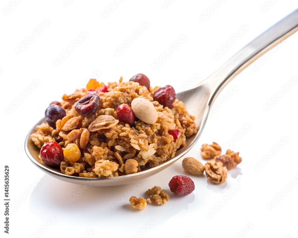 muesli with spoon muesli with spoon
