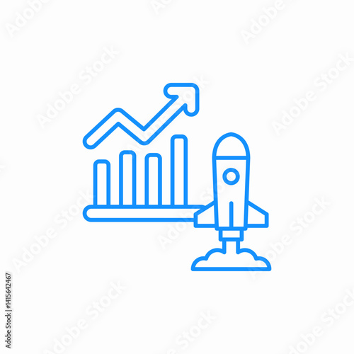 business growth icon sign vector