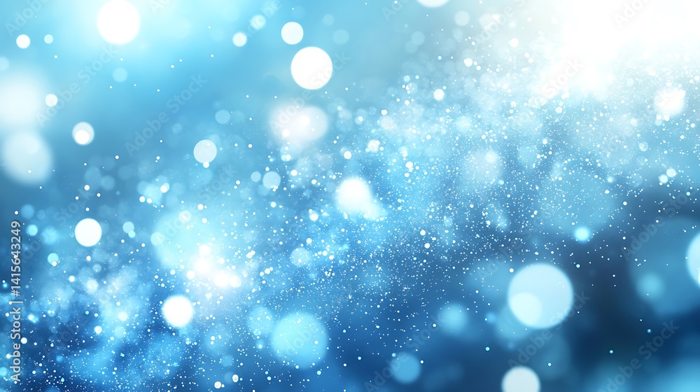 Abstract Blue Bokeh Background with Light Orbs, Abstract blue bokeh background with glowing light orbs and sparkles Abstract Blue Bokeh Background with Light Orbs, Abstract blue bokeh background with glowing light orbs and sparkles