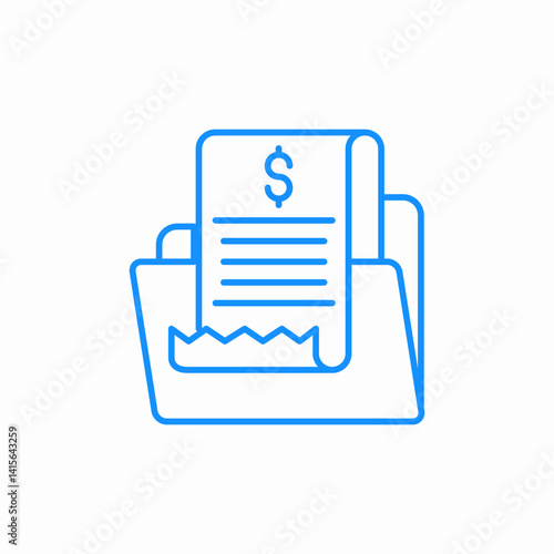financial report icon sign vector