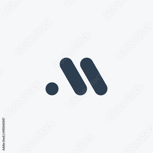 Branding flat design logo m design