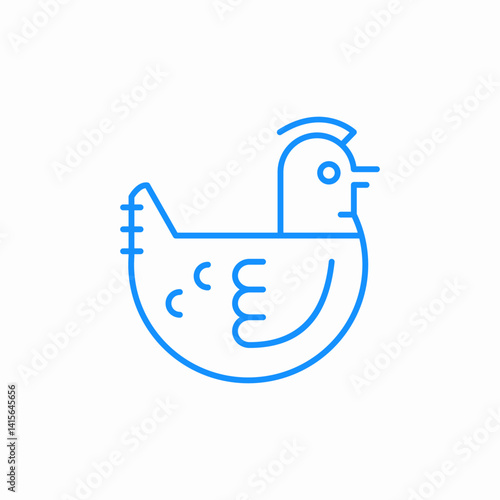simple chicken icon sign vector
