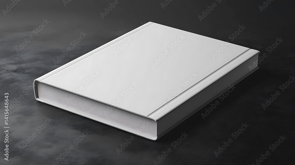 Blank white book mockup on grey background. 3d rendering Blank white book mockup on grey background. 3d rendering