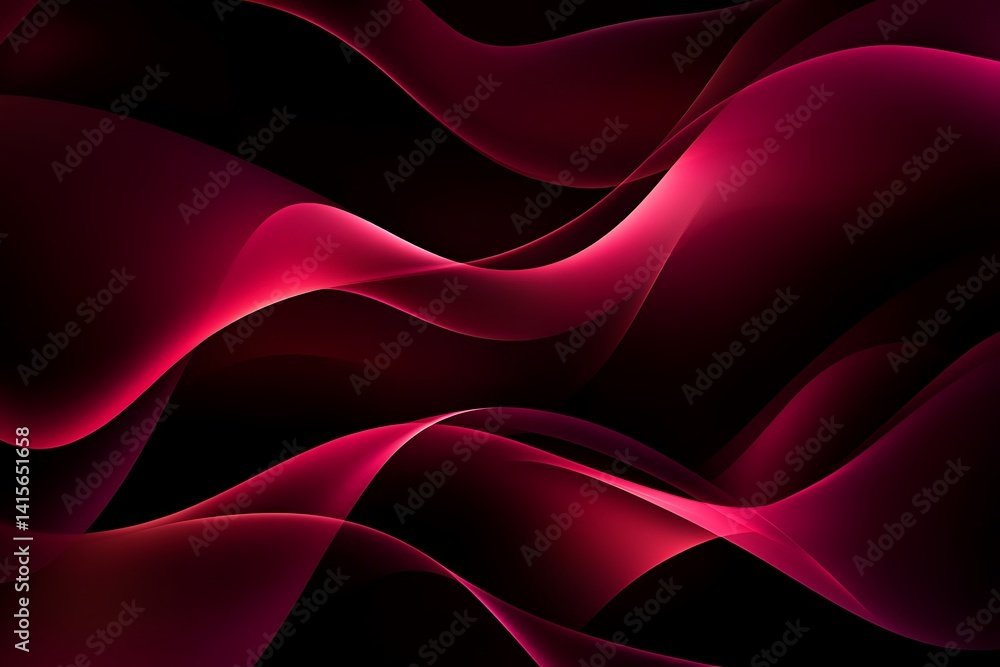 Obraz premium abstract background with red wavy lines. 3d render illustration