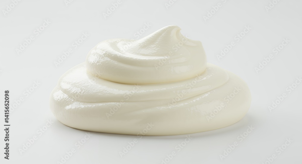 Creamy White Swirl on Light Background for Dessert Topping Creamy White Swirl on Light Background for Dessert Topping