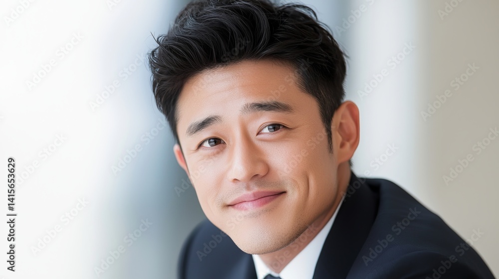 Confident Asian Man in Suit Smiling, Business ,Portrait Confident Asian Man in Suit Smiling, Business ,Portrait