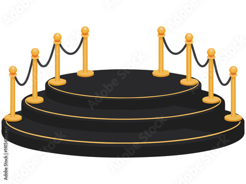 black carpet award ceremony celebrity isolated vector illustration on white background