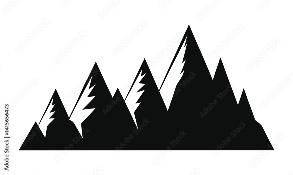 Fototapeta premium Mountain Forest Tree Landscape Silhouette
