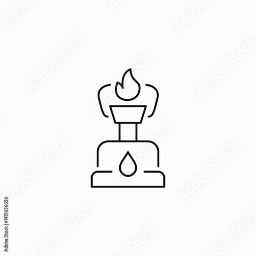 fuel burning lamp icon sign vector
