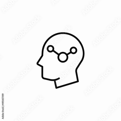 head connected nodes icon sign vector