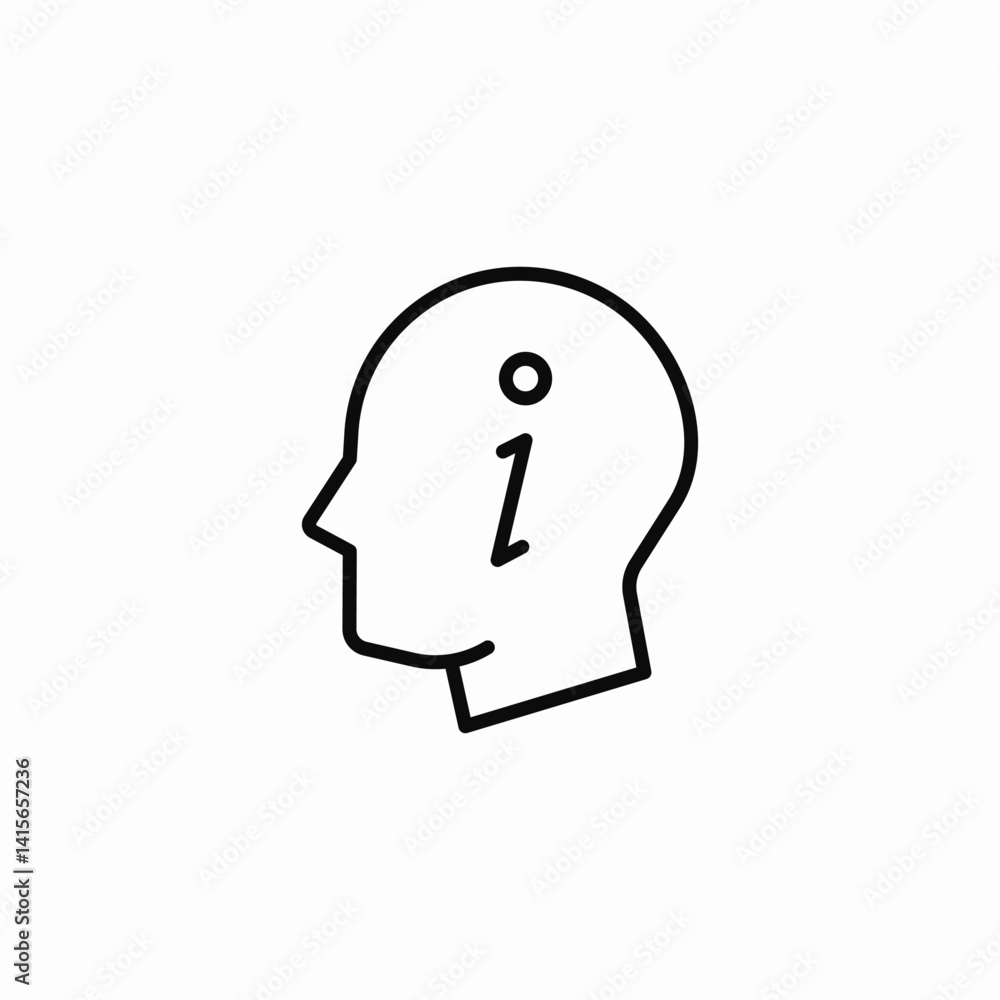head information icon icon sign vector head information icon icon sign vector