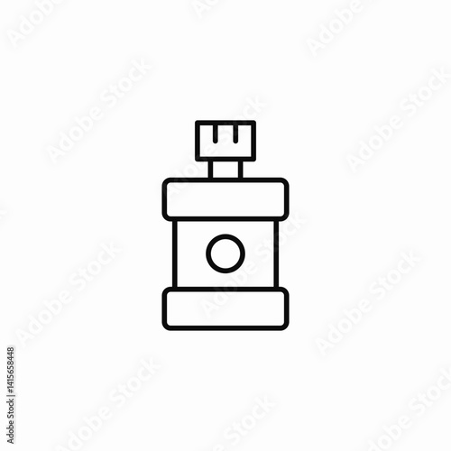mouthwash bottle icon sign vector