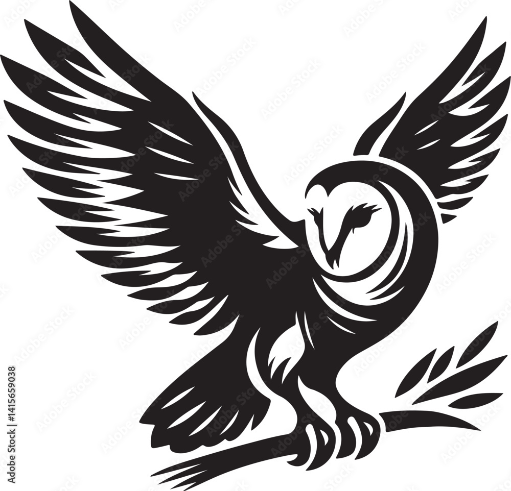 Fototapeta premium eagle tattoo vector