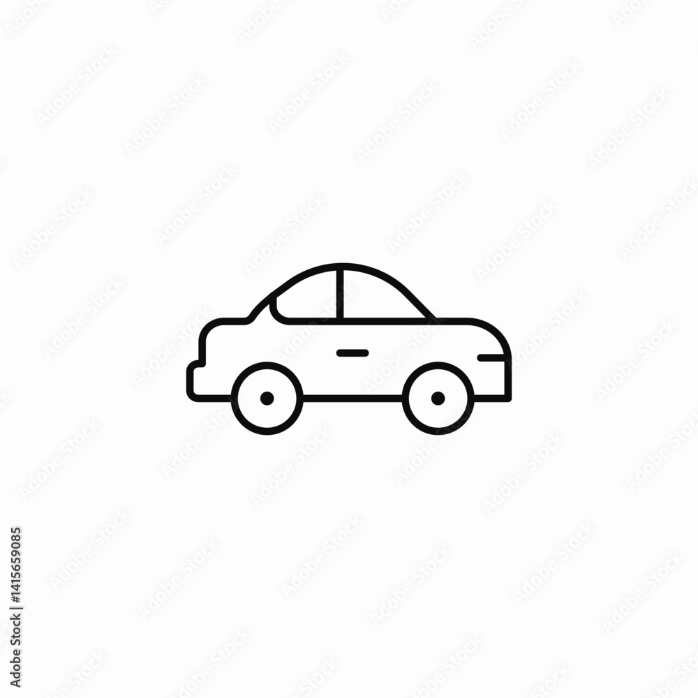 sedan car icon sign vector sedan car icon sign vector