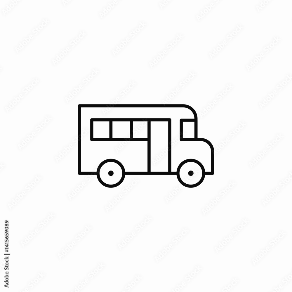 school bus icon sign vector school bus icon sign vector
