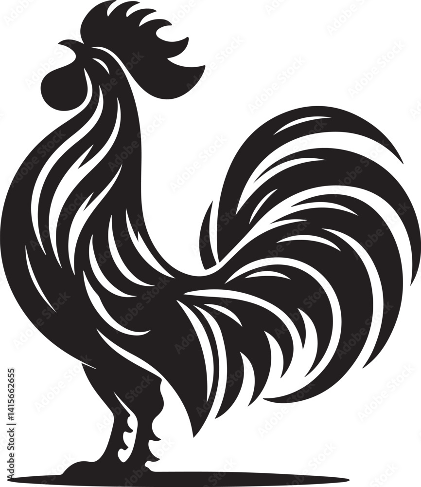Obraz premium rooster vector illustration