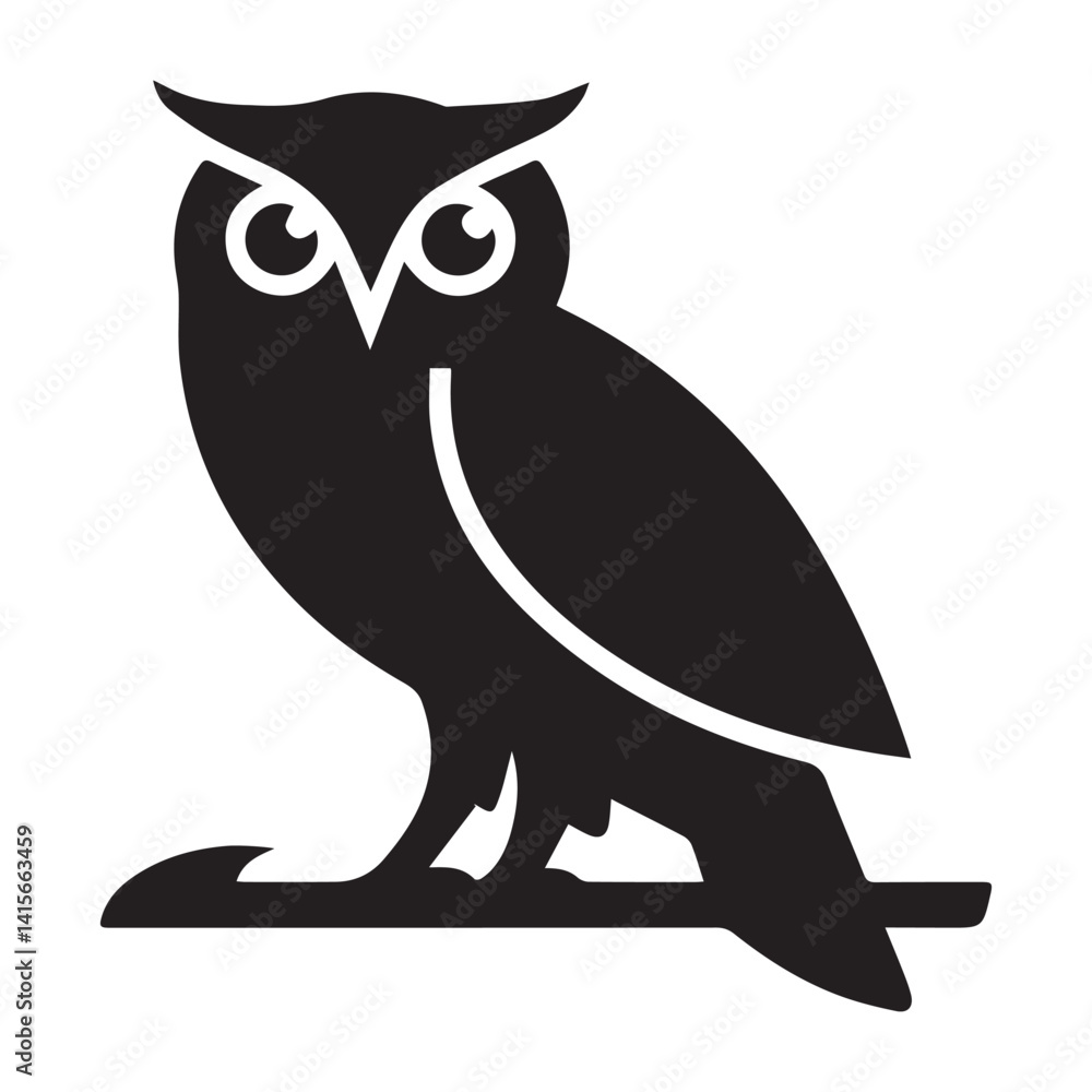 Fototapeta premium owl on white background