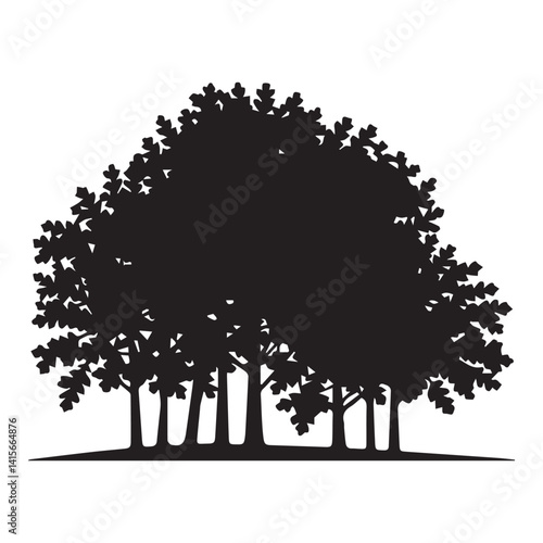 tree  silhouette vector.