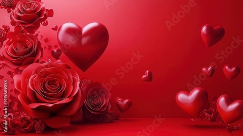 Valentine valentines day banner background valentines day greeting card with hearts.