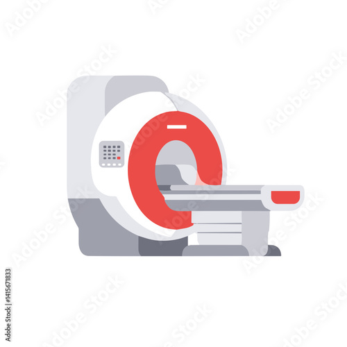 MRI scanner icon for diagnostic imaging and hospital apps