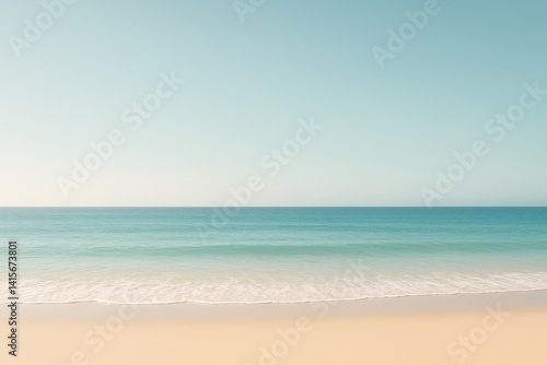 Tranquil Beach With Clear Water and Soft Sand on a Sunny Day in a Tropical Pa...