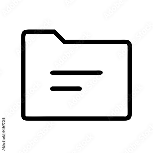 repository icon for file storage and software organization - flat stroke icon for apps and websites

