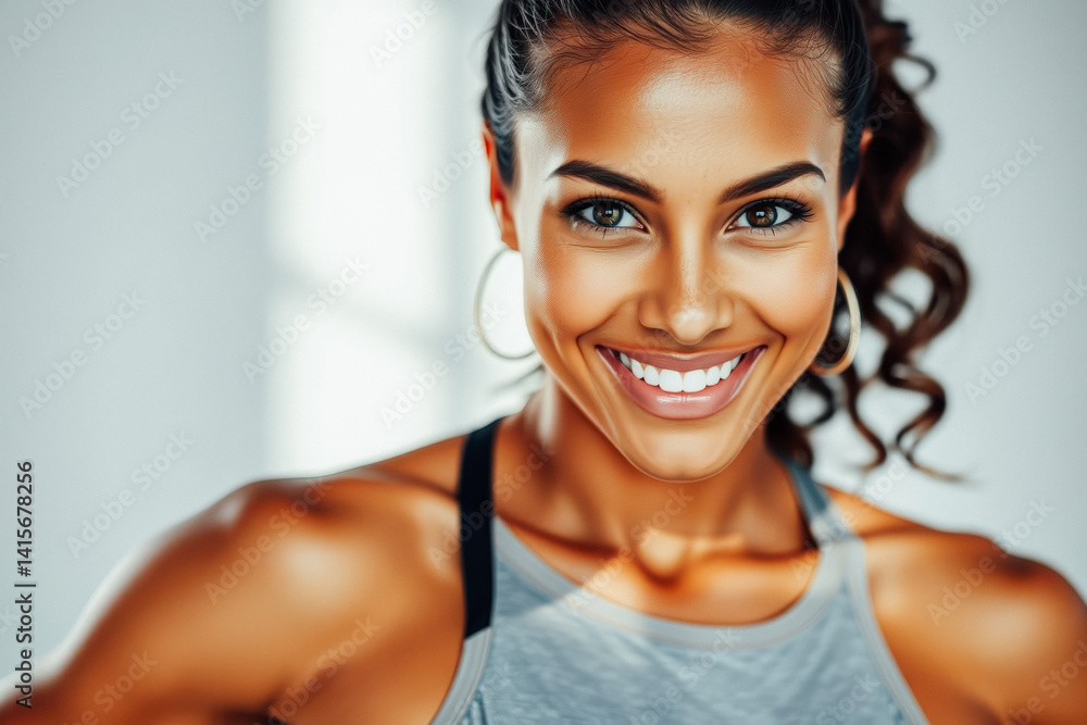 Smiling Woman with Healthy Teeth Portrait