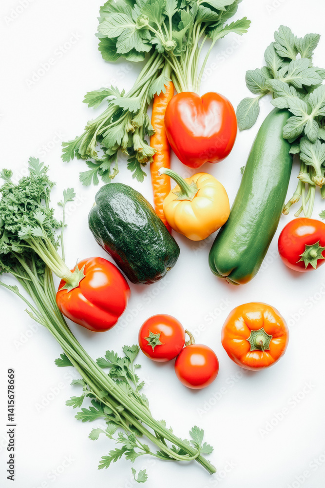Assorted Fresh Colorful Organic Vegetables