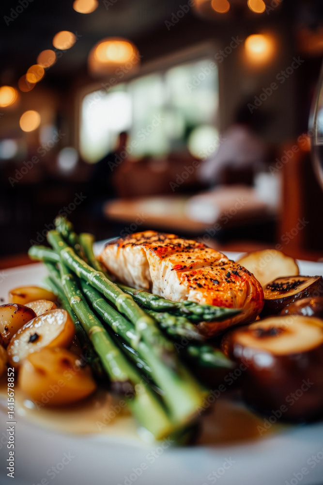 Delicious Salmon with Asparagus and Roasted Potatoes
