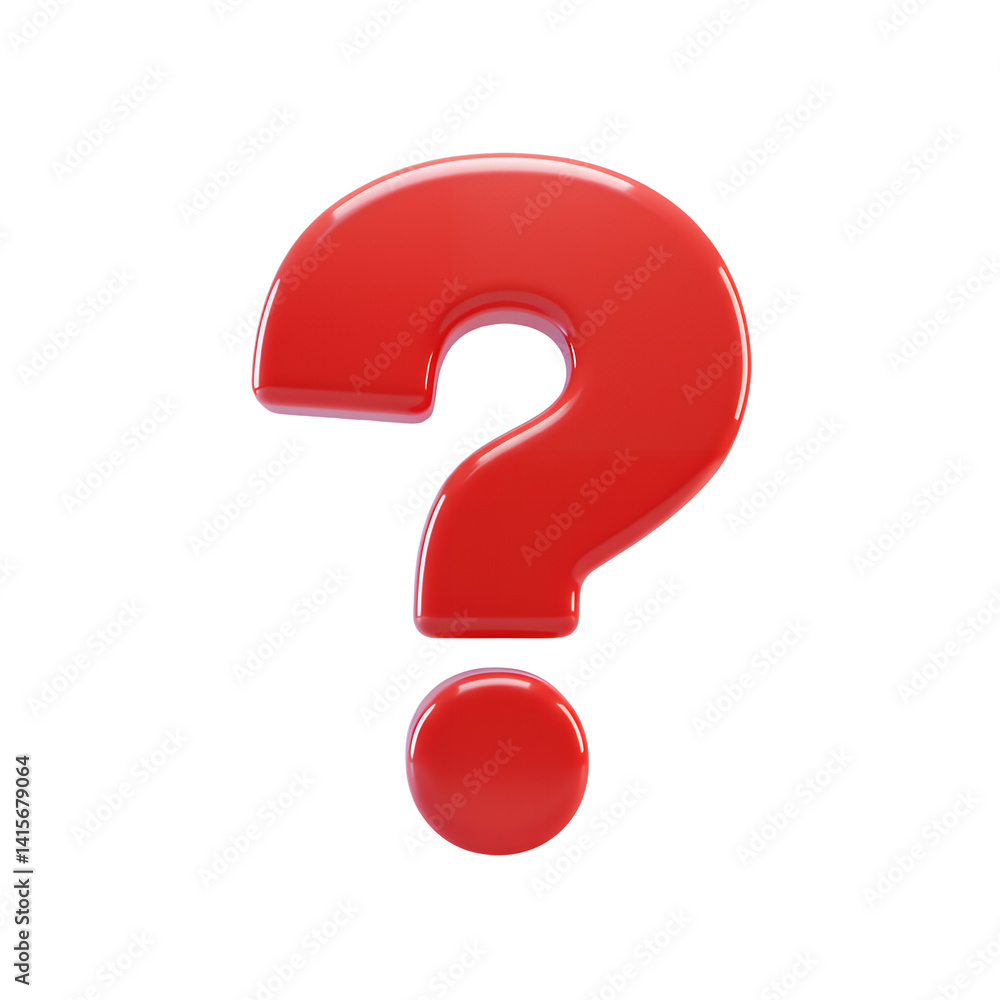 Red Question Mark Illustration on Gradient Background Red Question Mark Illustration on Gradient Background