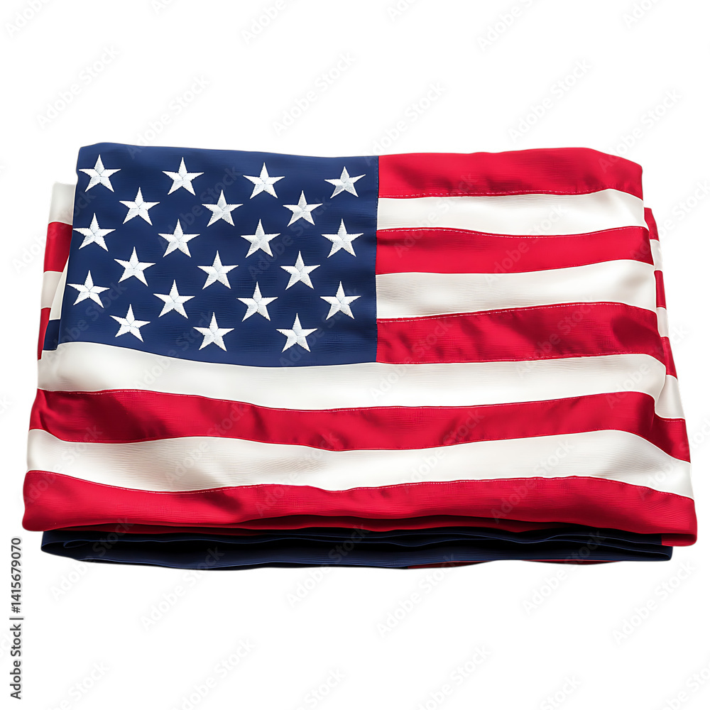 American flag on folded fabric png American flag on folded fabric png