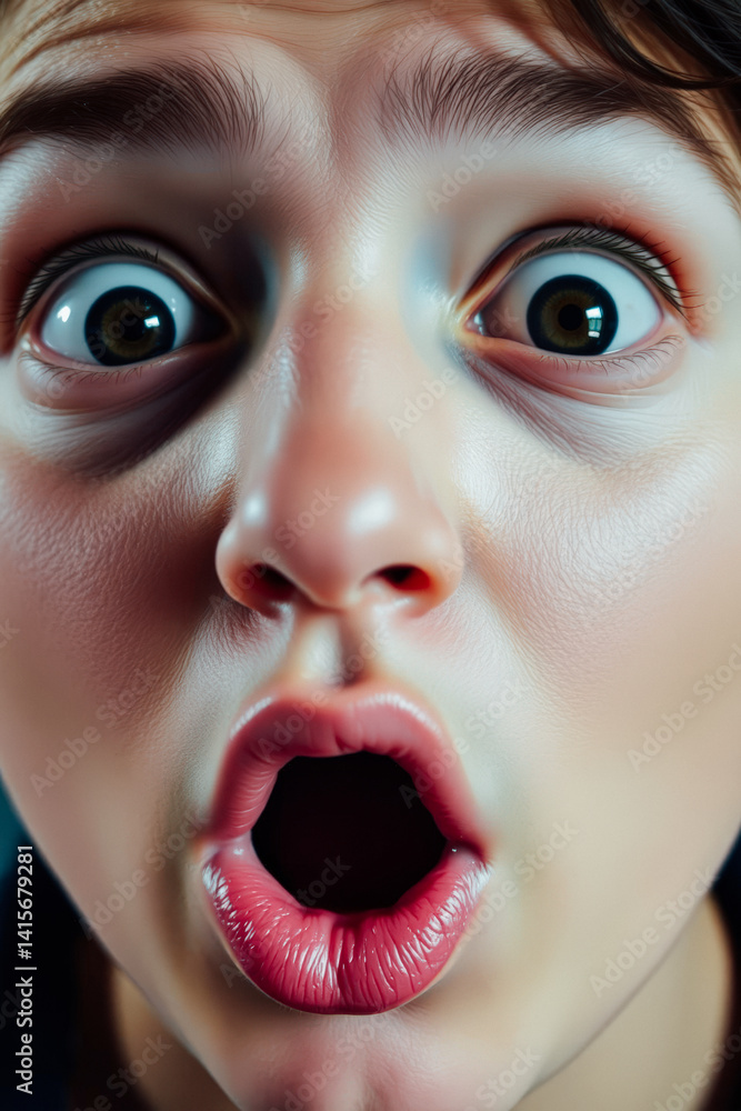Close-up Portrait of a Surprised Child